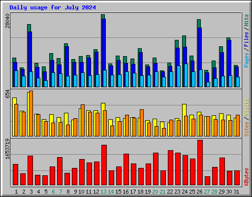 Daily usage for July 2024