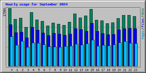 Hourly usage for September 2024